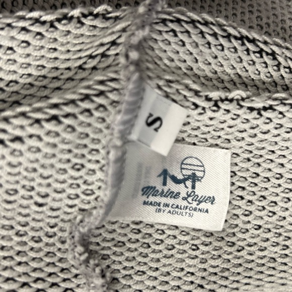 Marine Layer Shawl Button Up Knit Sweater Casual Pullover Gray Size Small - Picture 5 of 6